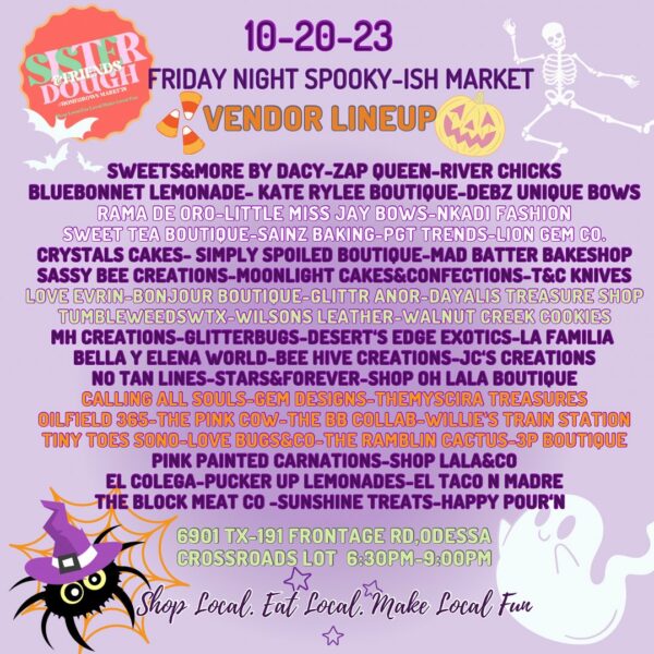 Friday Night Spooky Ish Market Vendor Lineup 