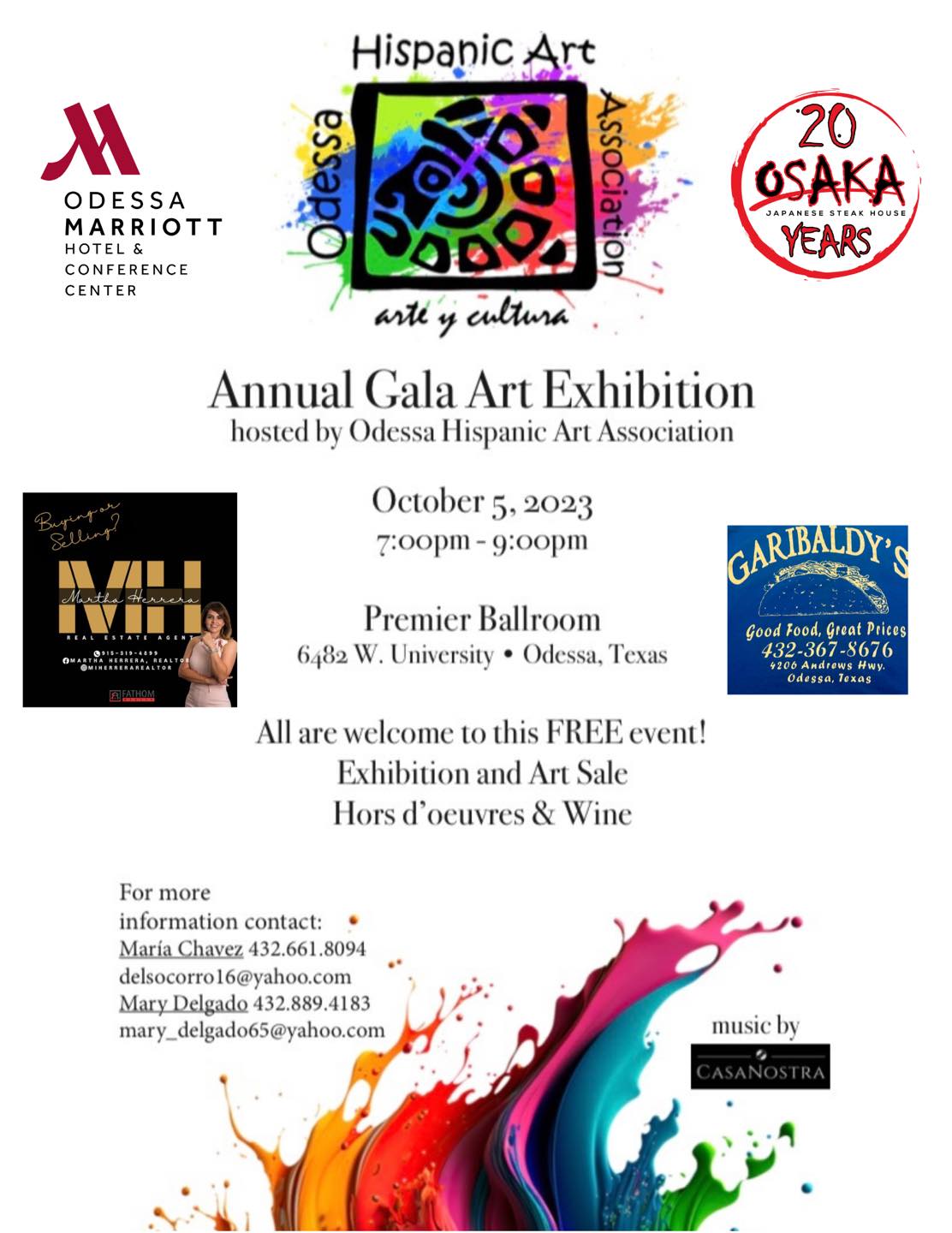 Annual Gala Art Exhibition hosted by the Odessa Hispanic Art Association