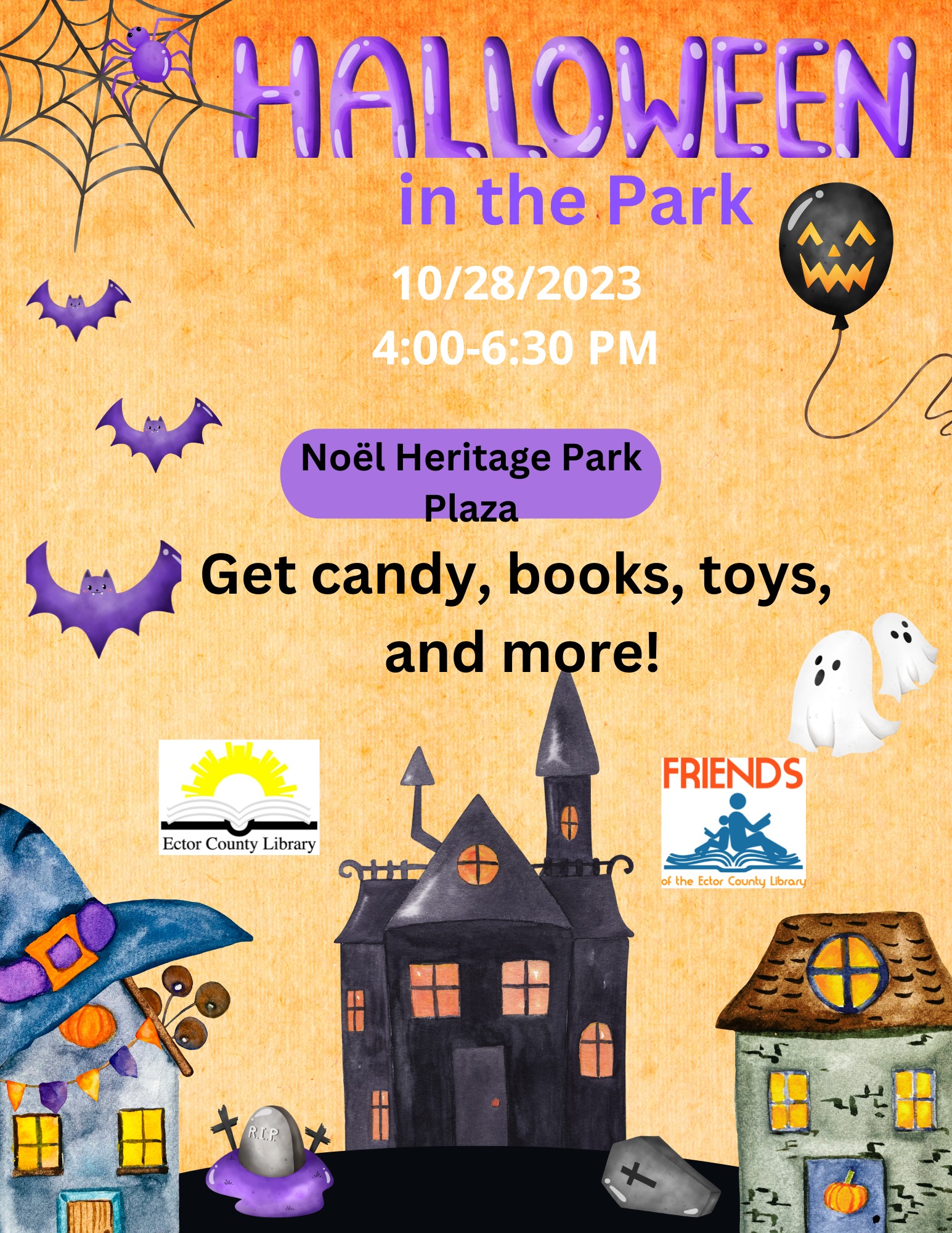 Halloween In The Park at the Ector County Library on Saturday, October 28, 2023