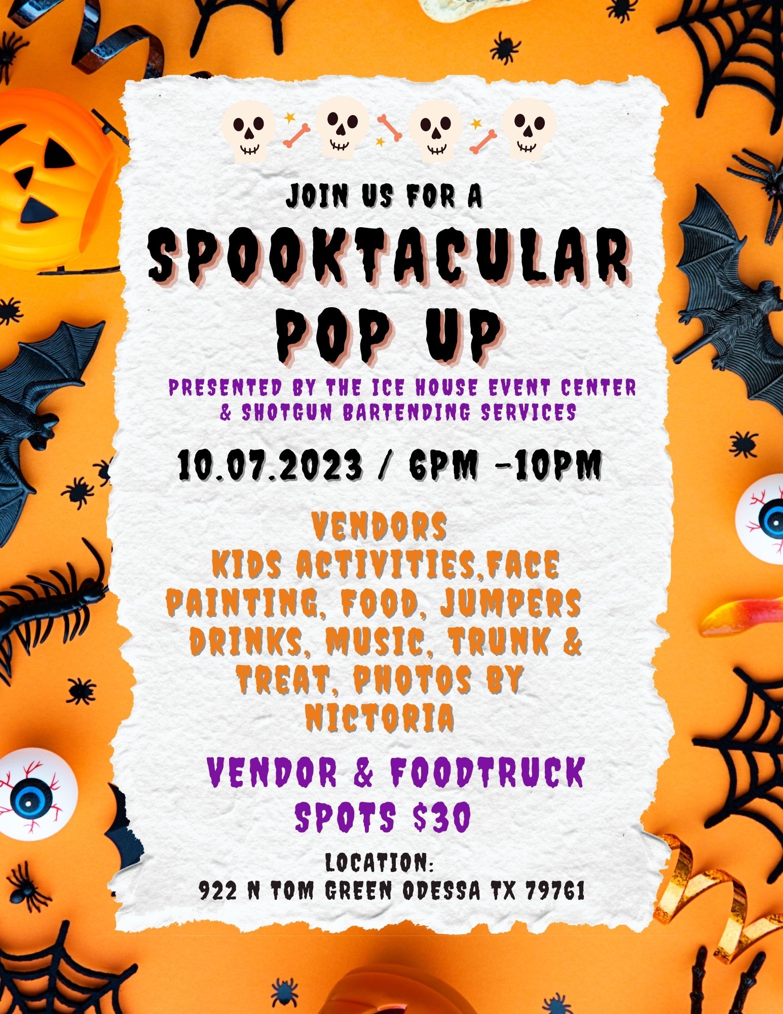 Spooktacular Pop at Ice House Event Center on October 7, 2023 in Odessa, Texas