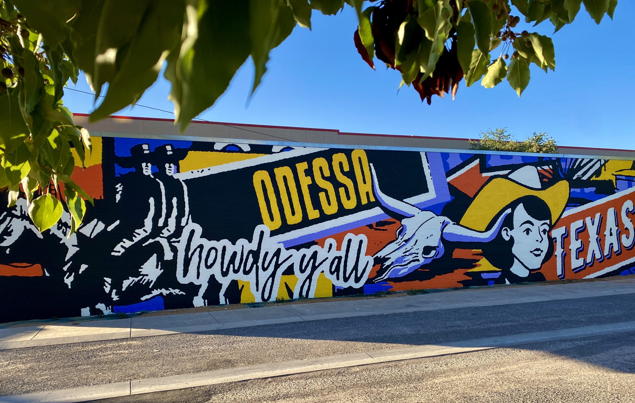 Howdy Ya'll Mural by Greg Gossal in Odessa, TX