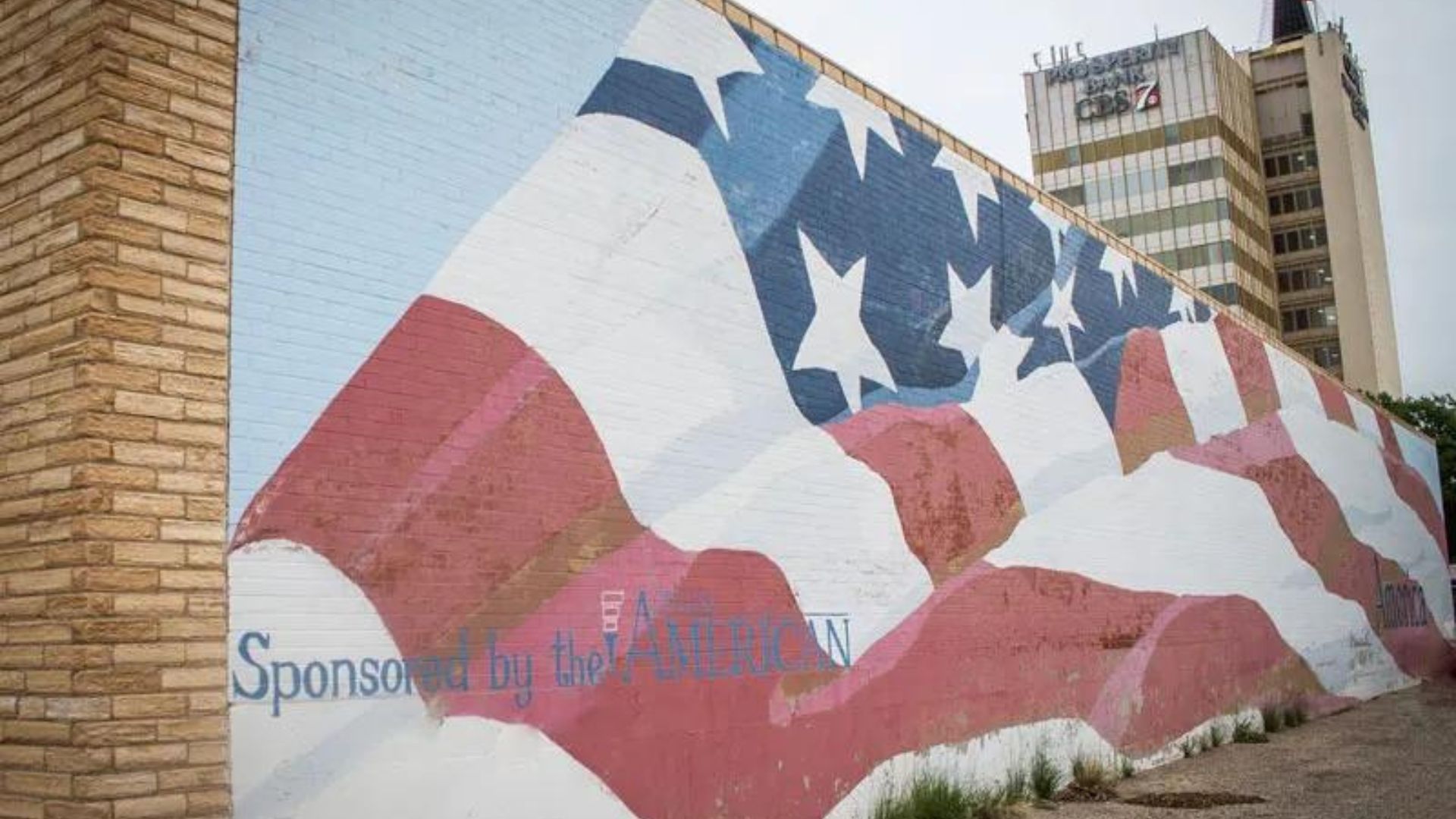 american flag mural odessa texas