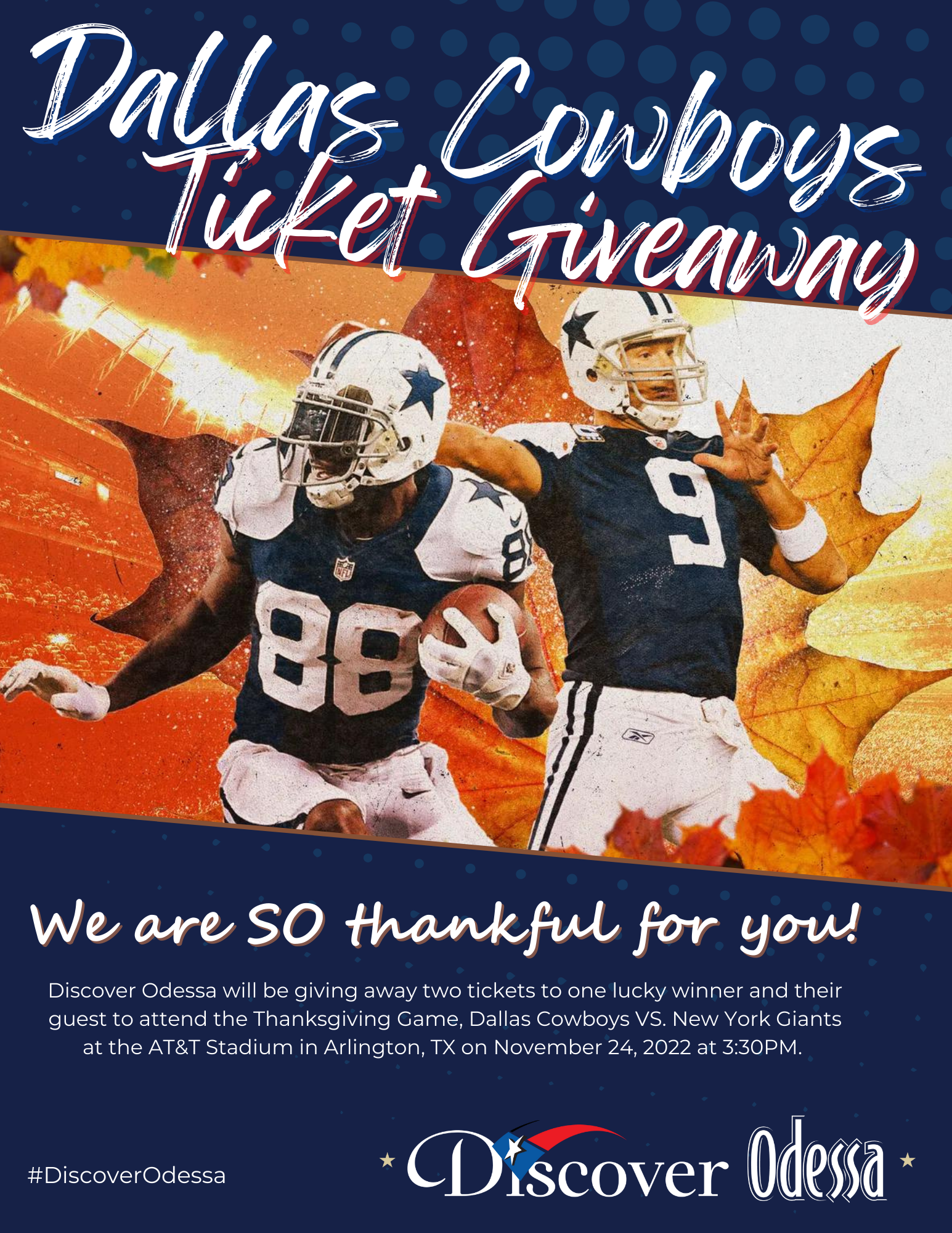 Thanksgiving Dallas Cowboy Game Ticket Giveaway