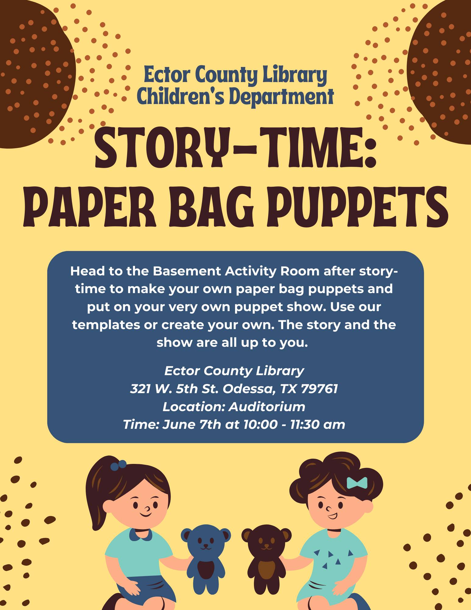 Ector County Library Host Story Time