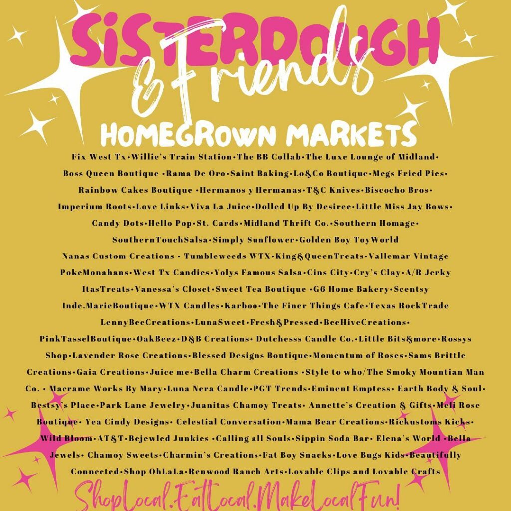 SisterDough & Friends Homegrown Markets in Odessa Texas
