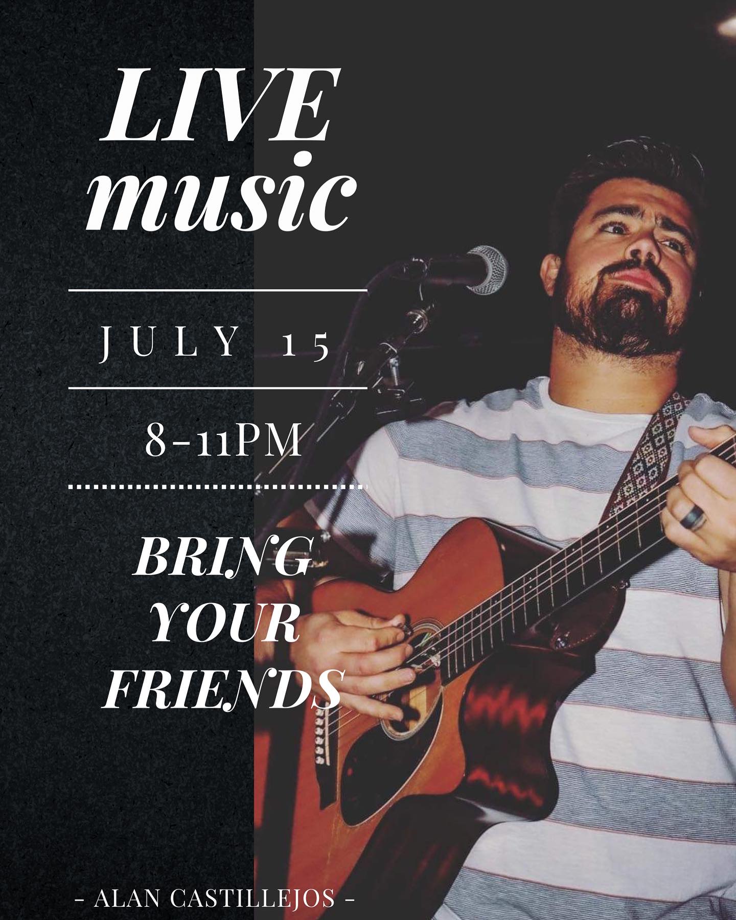 Live Music with Alan Castillejos at Tumbleweeds Bar in Odessa, TX