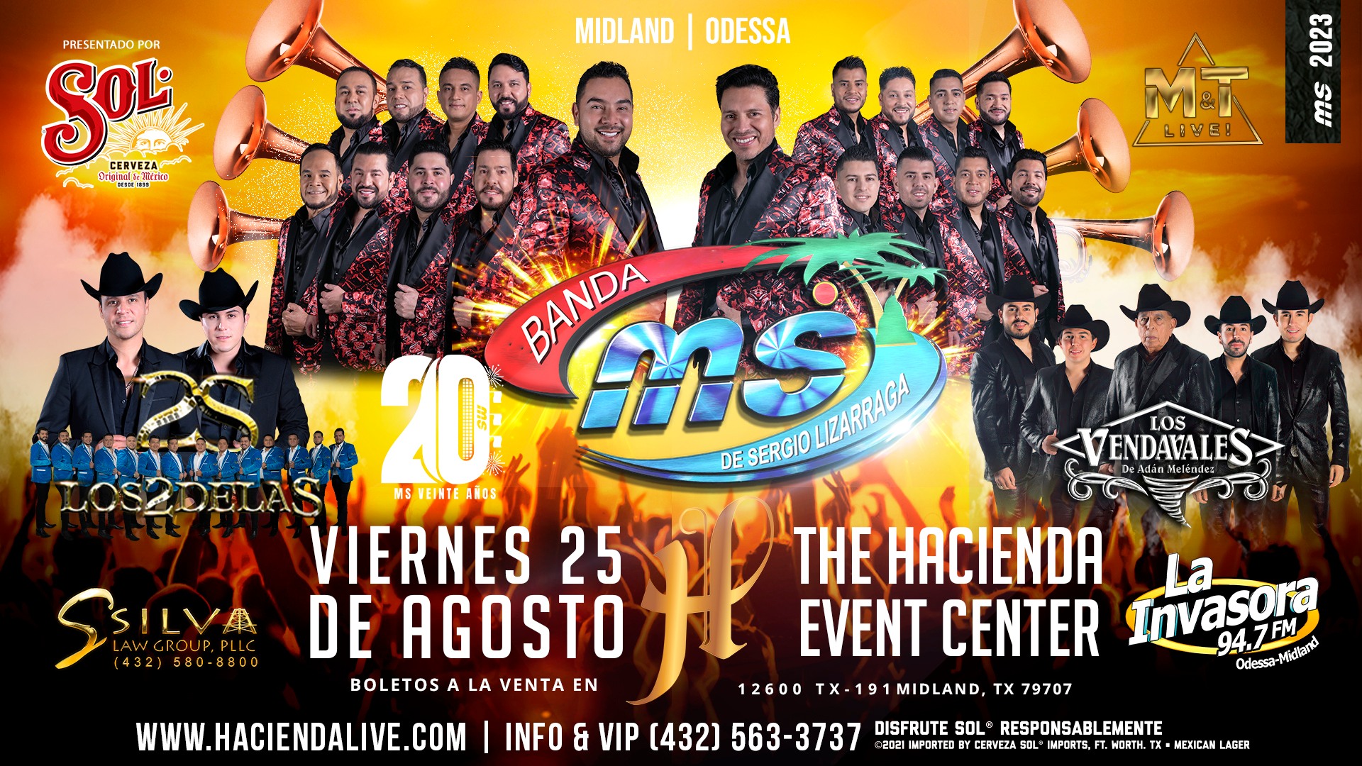 Banda MS at La Hacienda Event Center on August 25, 2023