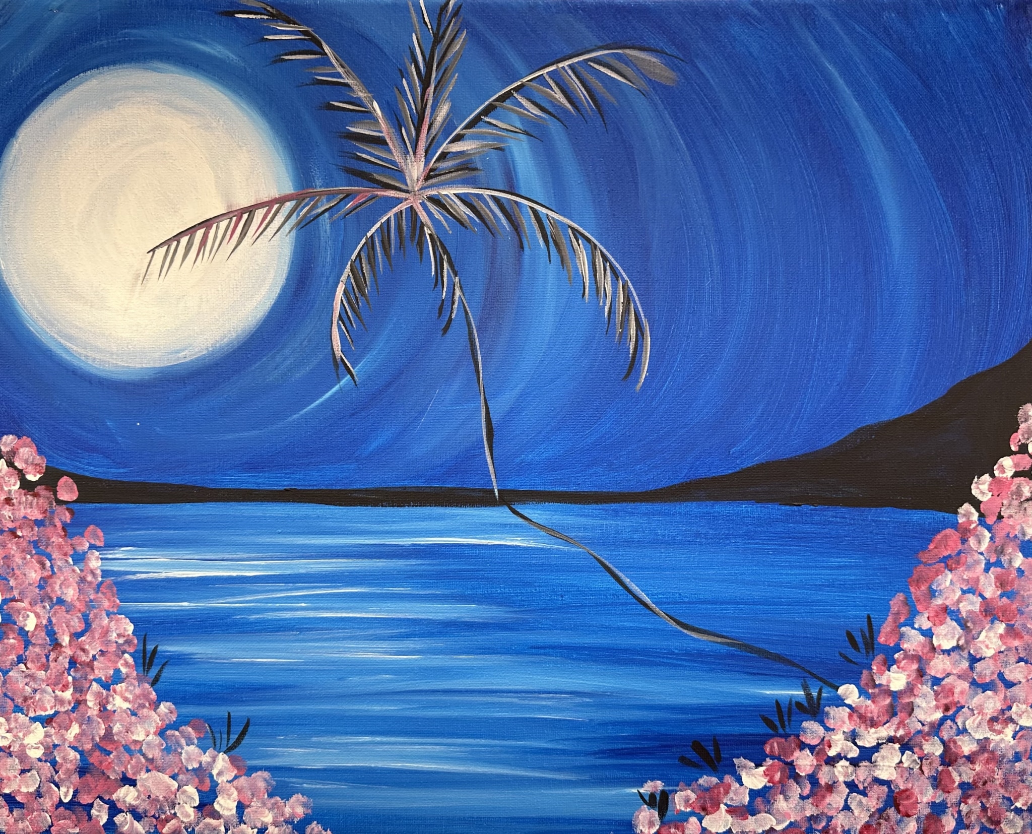 Tropical Night at Wine & Canvas on August 24, 2023 in Odessa, TX