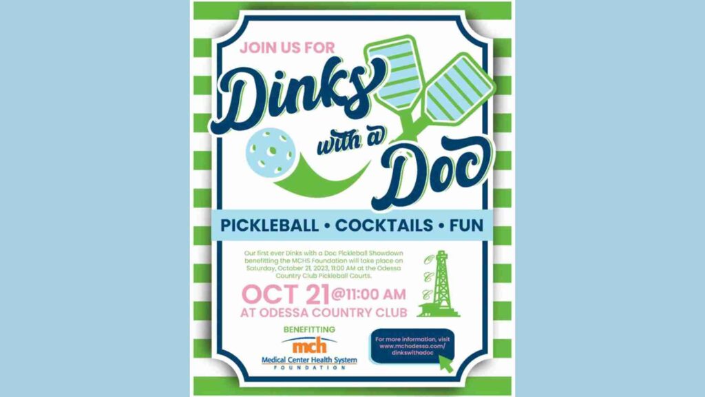 Dinks with a Doc at OCC on October 21, 2023 in Odessa, TX