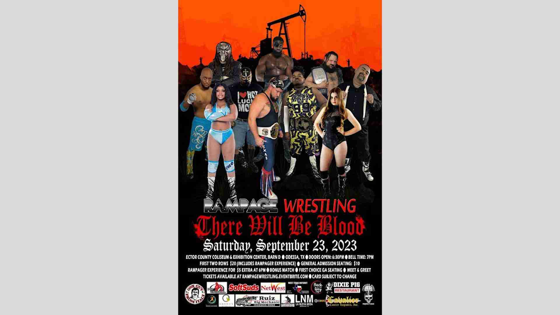 Rampage at The Ector County Coliseum on September 23, 2023 in Odessa, TX