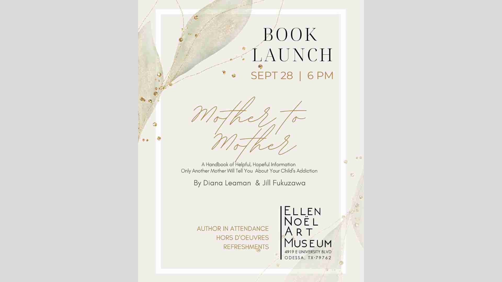 Book Launch at Ellen Noel Art Museum on Sept. 28, 2023 in Odessa, TX