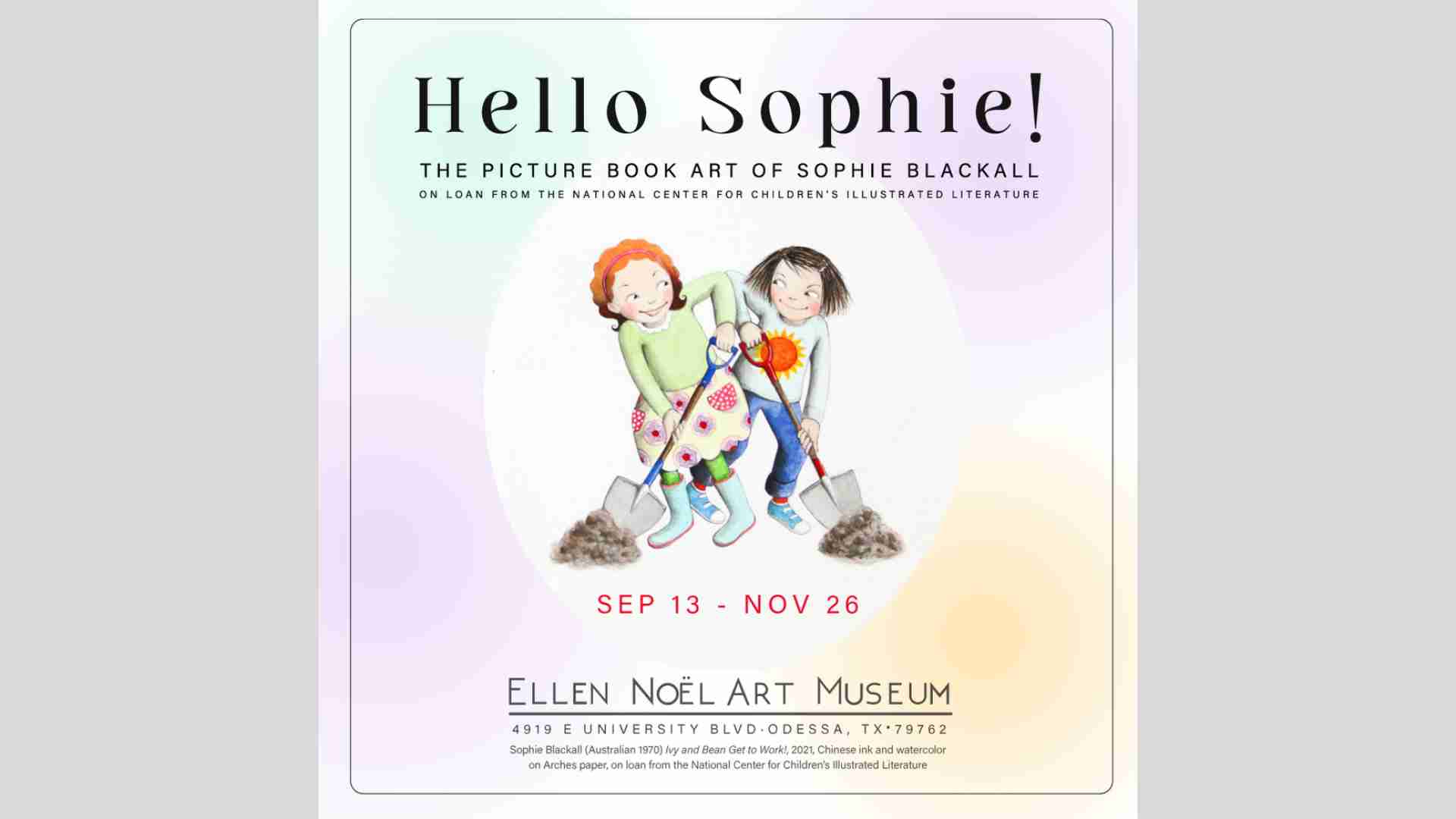 Hello Sophie at Ellen Art Museum on Sept. 21, 2023 in Odessa, TX
