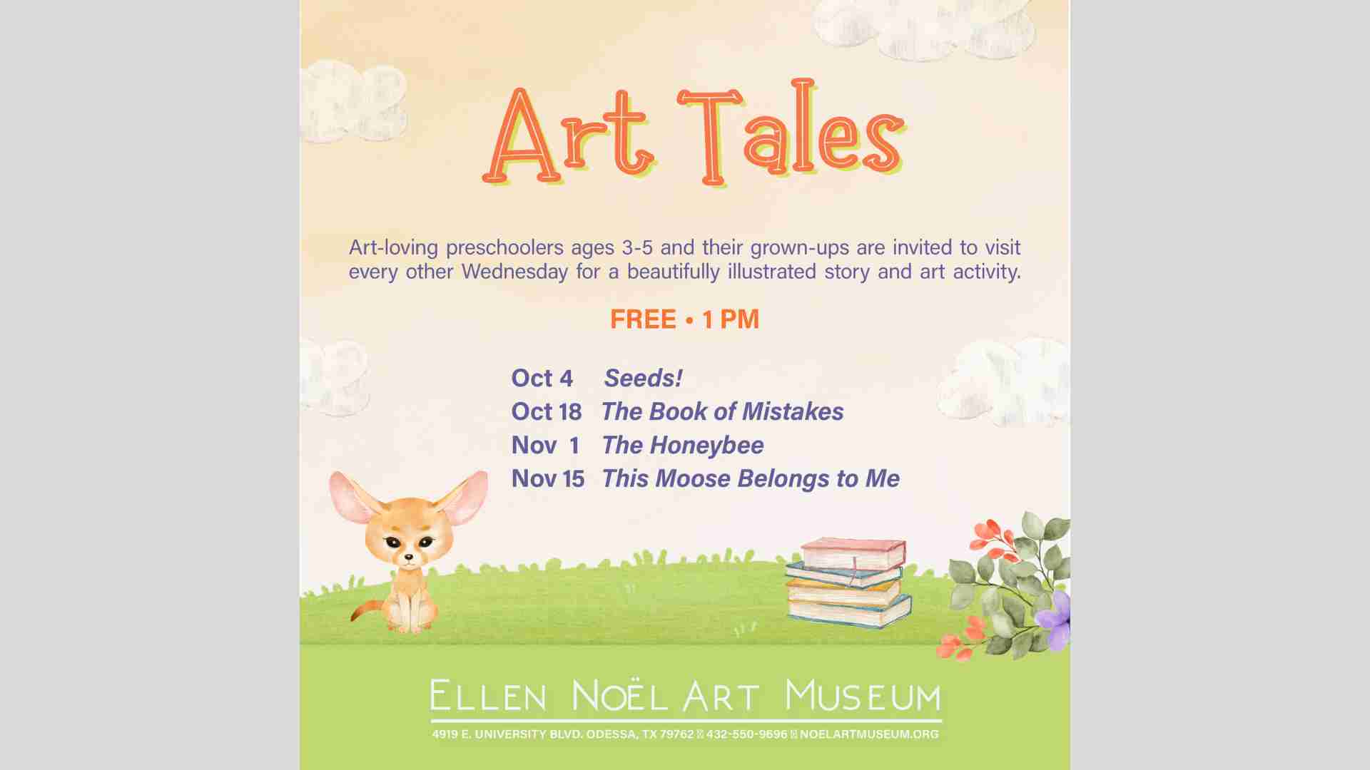 Art Tales at Ellen Noel Art Museum on October 4, 2023 in Odessa, TX