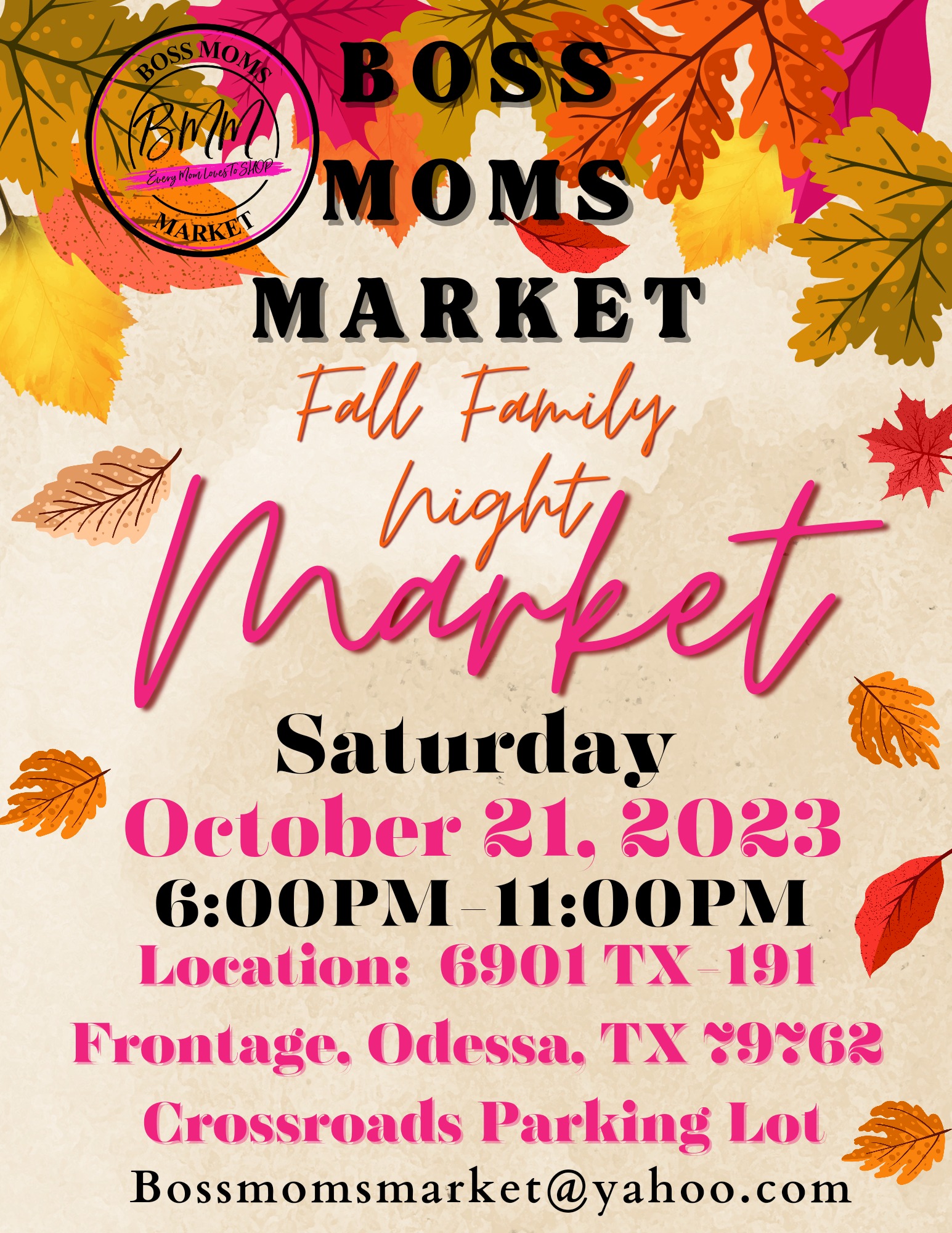 Boss Moms Market at Crossroads in Odessa Texas
