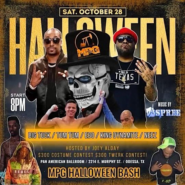 MPG Halloween Bash at Pan American Ballroom on Saturday, October 28, 2023