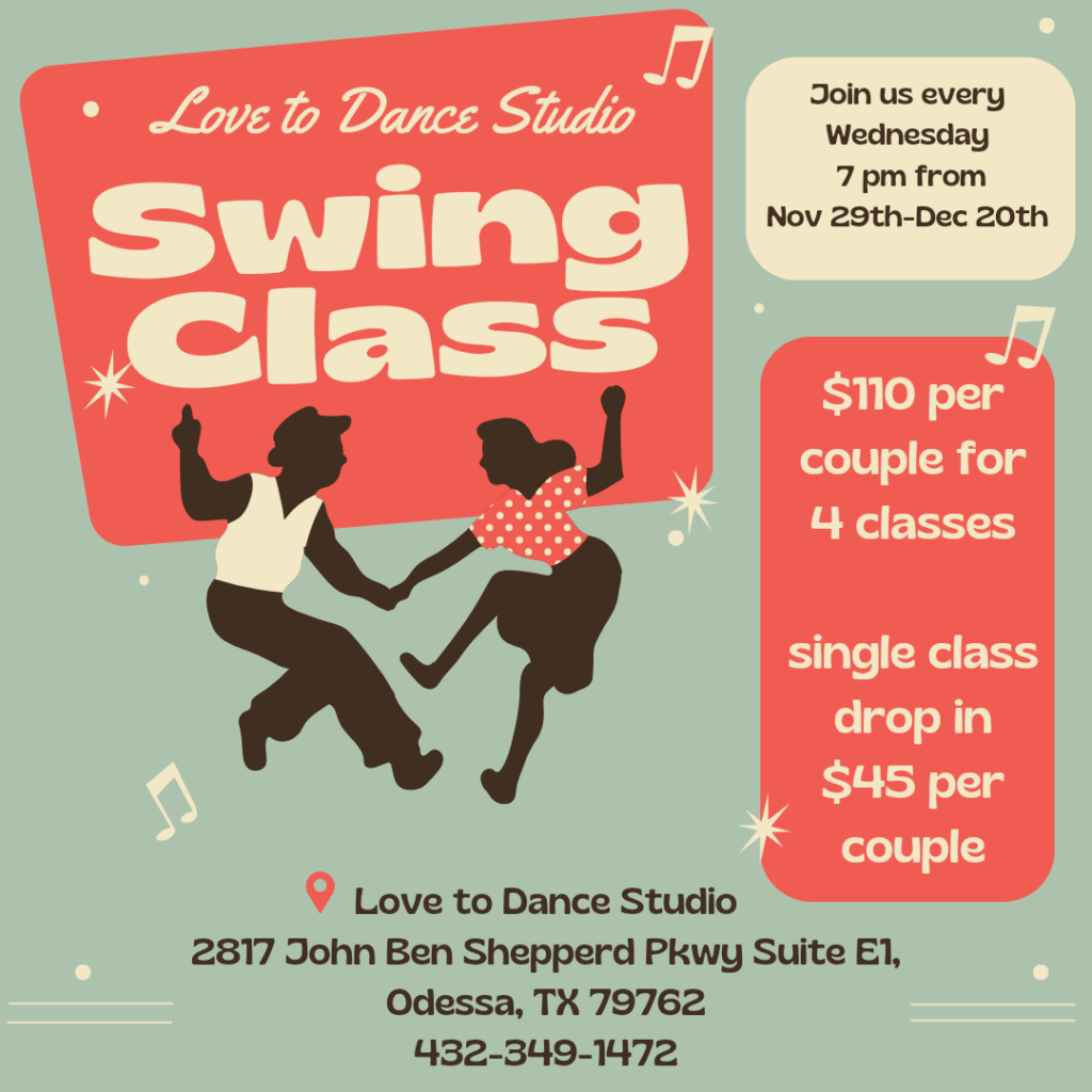 Swing Class at Love to Dance November 29, 2023 in Odessa, TX