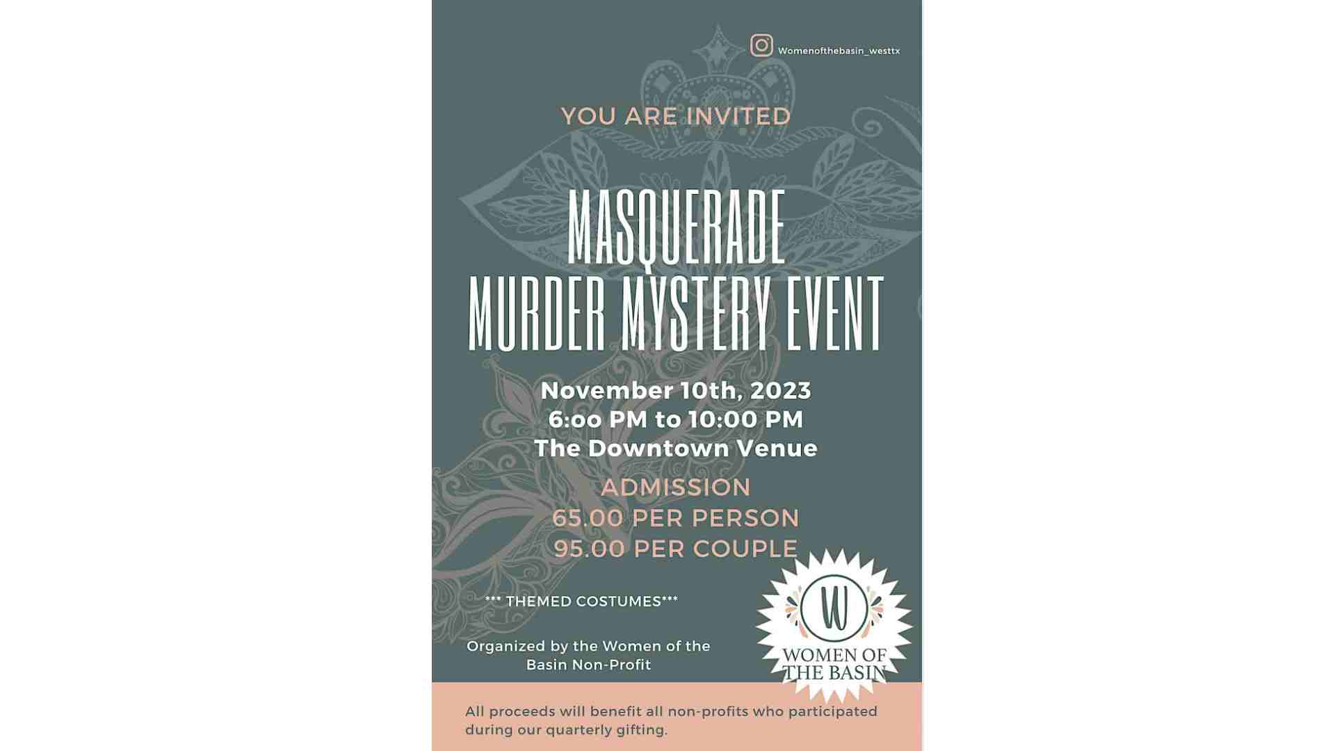 Masquerade Murder Mystery at The Downtown Venue on Nov. 10, 2023 in Odessa, TX
