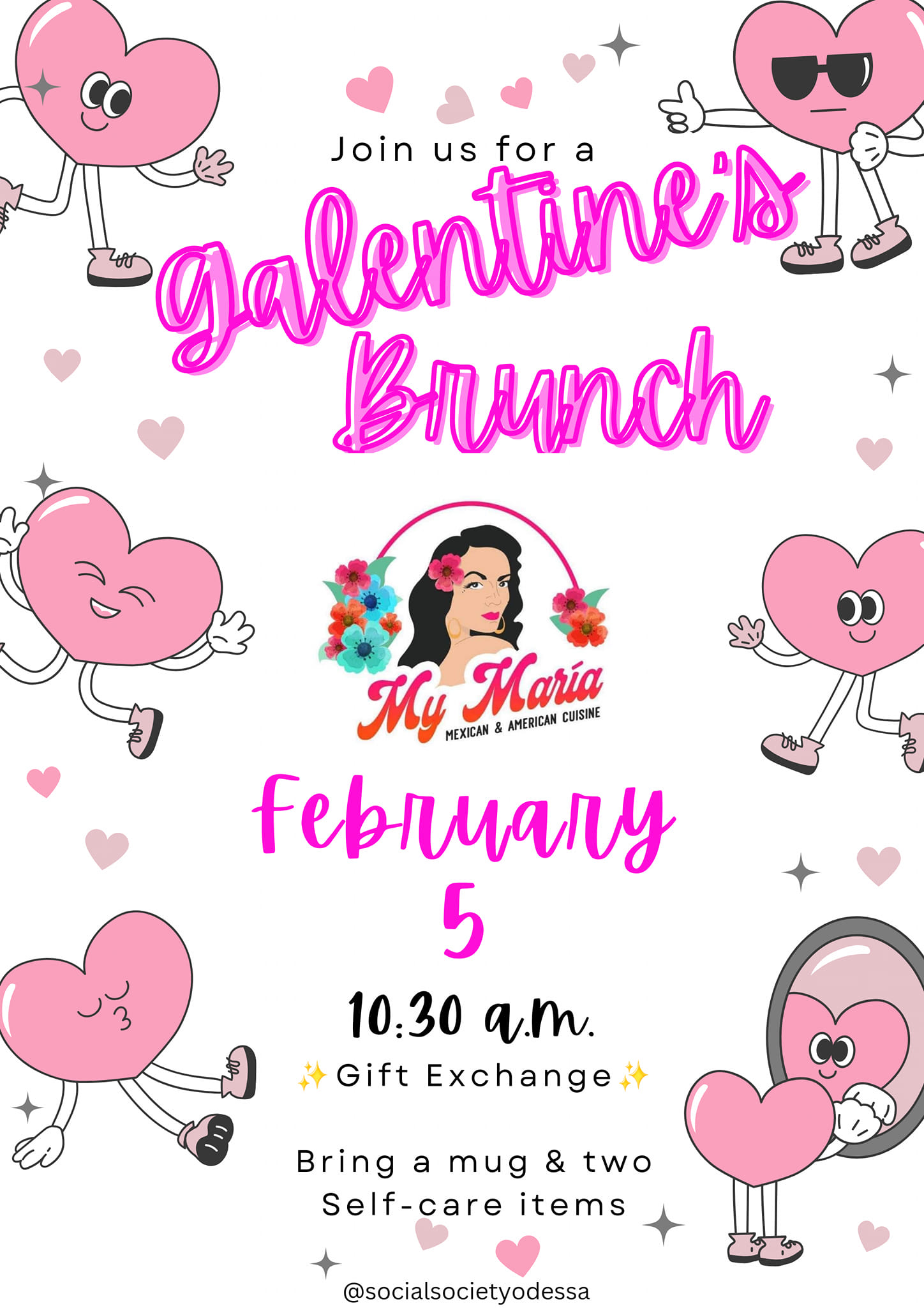Galentine's Brunch with Social Society Odessa on February 5, 2024