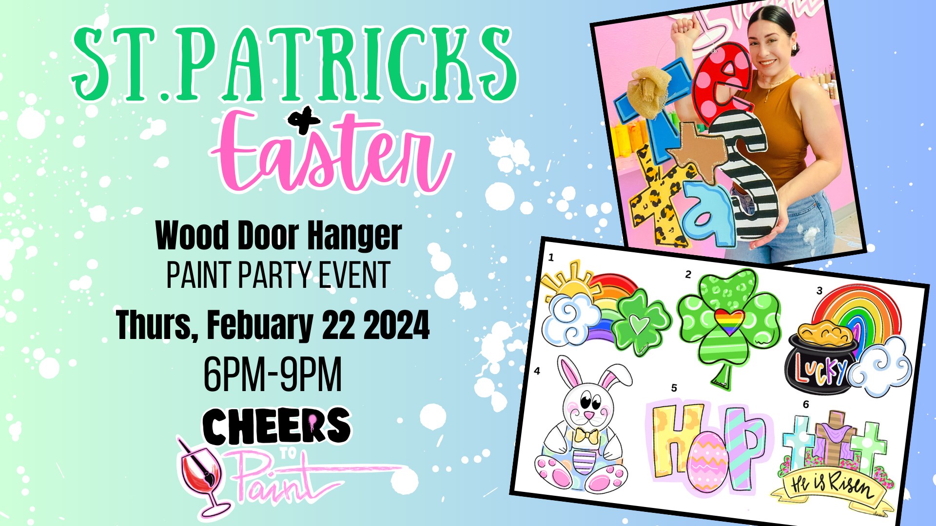 St Patricks and Easter Painting Class on February 22, 2024