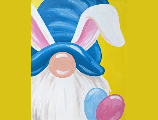 Bunny Gnome Painting Class - Cheers To Paint Studio - March 9, 2024
