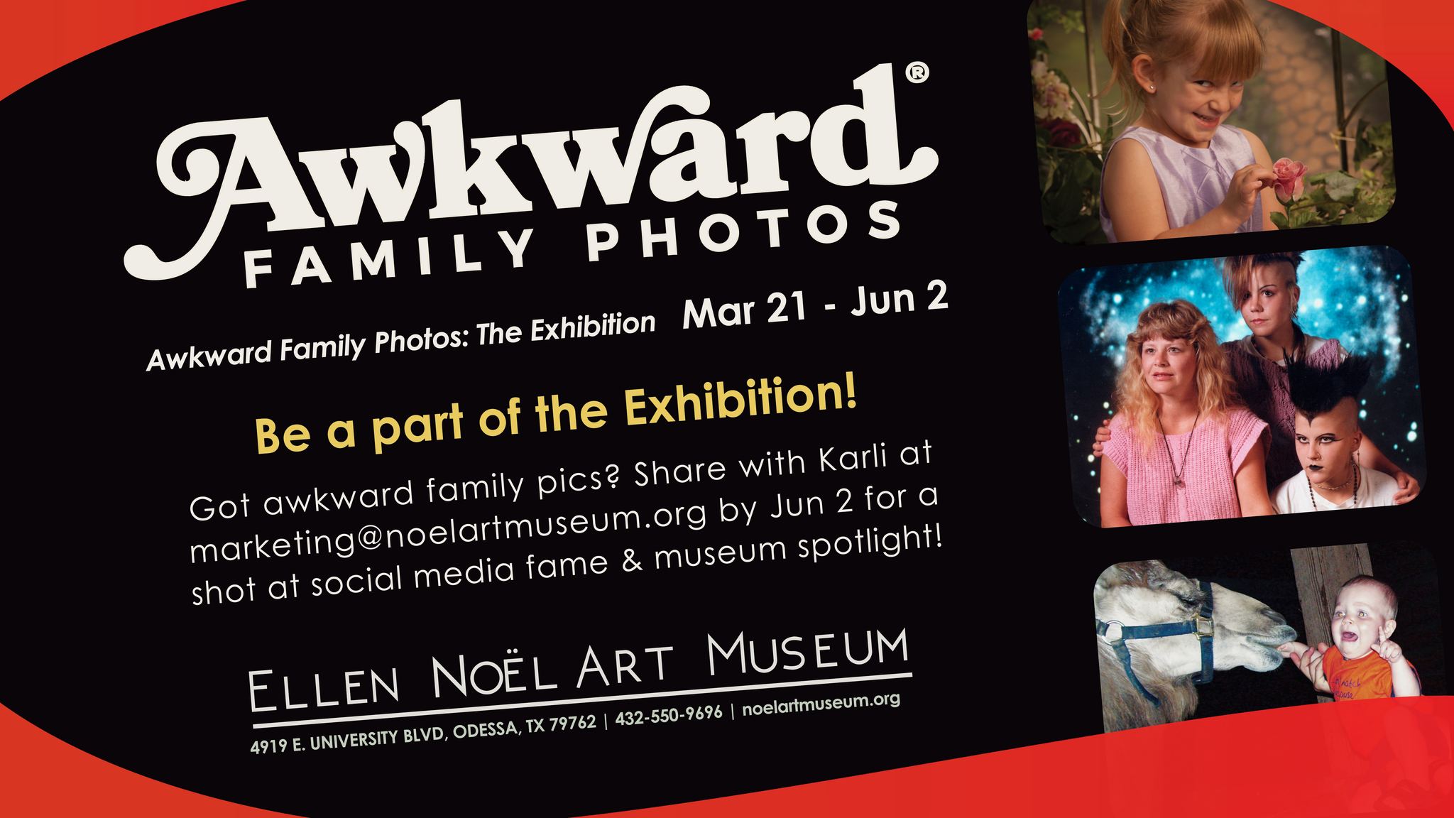 awkward family photos - ellen noel art museum - march 21, 2024