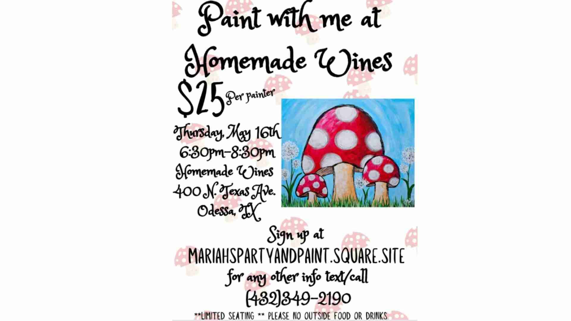 Paint with me at Homemade Wines