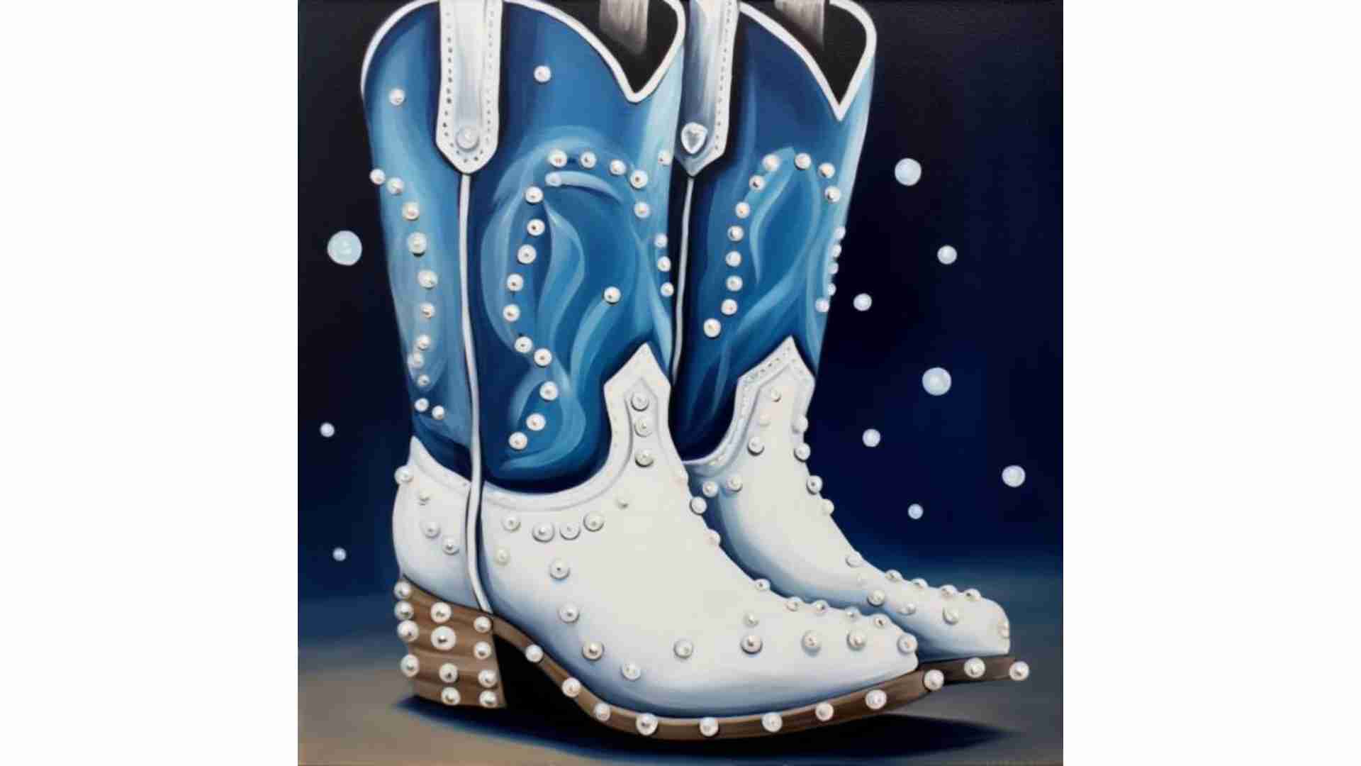 Rhinestone Cowgirl Boots at Cheers to Paint