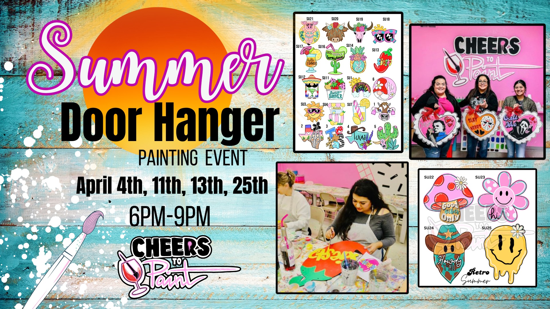 Summer Door Hanger Painting Event - 2024